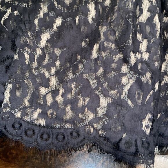 Liberated & Free Genuine Denim Co. Strapless Lace Overlay Dress Sz 8 Cocktail - Picture 9 of 10